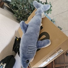 Vintage Seaworld Plush 12" Great White Shark Blue/gray Teeth Rows Rare