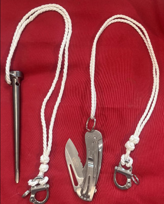 US Navy / Coast Guard Type Rigging Knife & Marlinespike Lanyard
