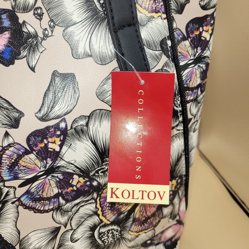 Koltov Secret Garden Butterflies Floral Emily Shopper Shoulder Bag Purse 14x10