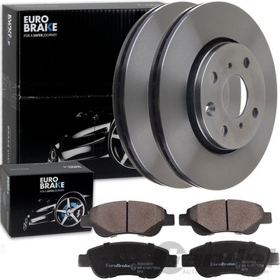 EuroBrake BREMSSCHEIBEN 247mm + BELÄGE VORNE passend für PEUGEOT 107 108