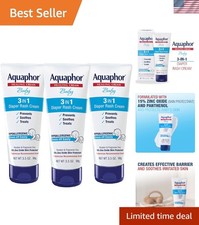 Baby Diaper Rash Cream Bundle - 3 Pack of Gentle Relief with Zinc Oxide Formula