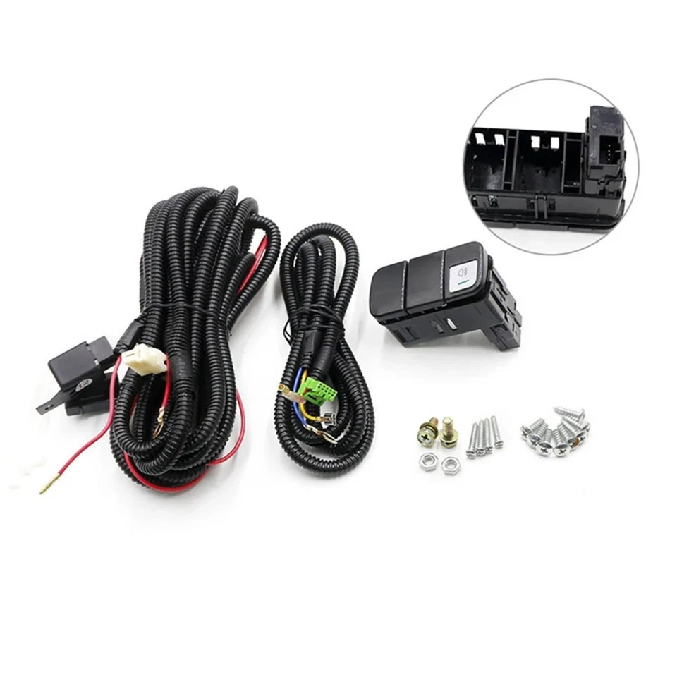 Juego de faros antiniebla para parachoques delantero Honda Civic 2/3 puertas 1992-1995 interruptor + cableado Foto 3 de 4