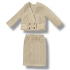 Vintage Clone Barbie 60s 70s White Cream Homemade Quality Jacket Skirt Set