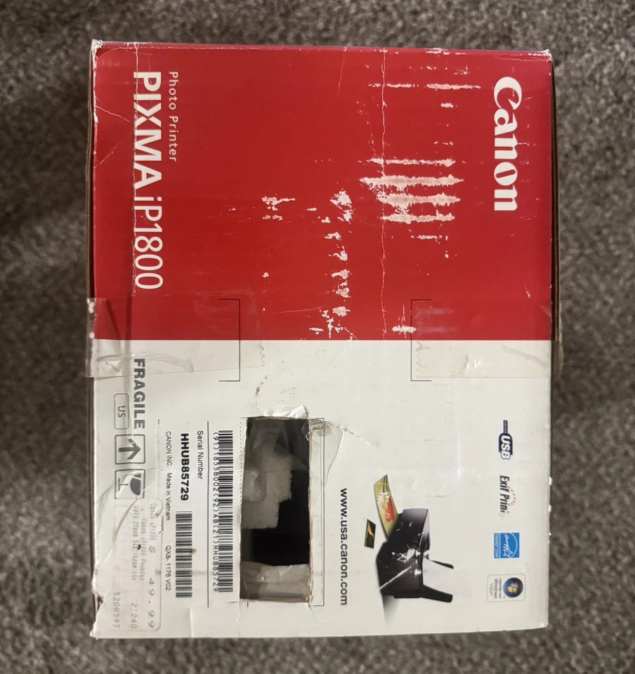 Canon Pixma iP1800 Inkjet Printer 1855B002. Sealed New In Box! - Image 2 of 4