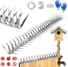 Bird Spikes 40 Inch Stainless Steel Bird Deterrent, Snake and Raccoon Deterrent,