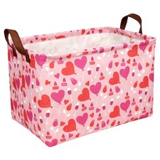 Valentines Day Basket Gift - Cute Heart Storage Bin for Kids Room D cor