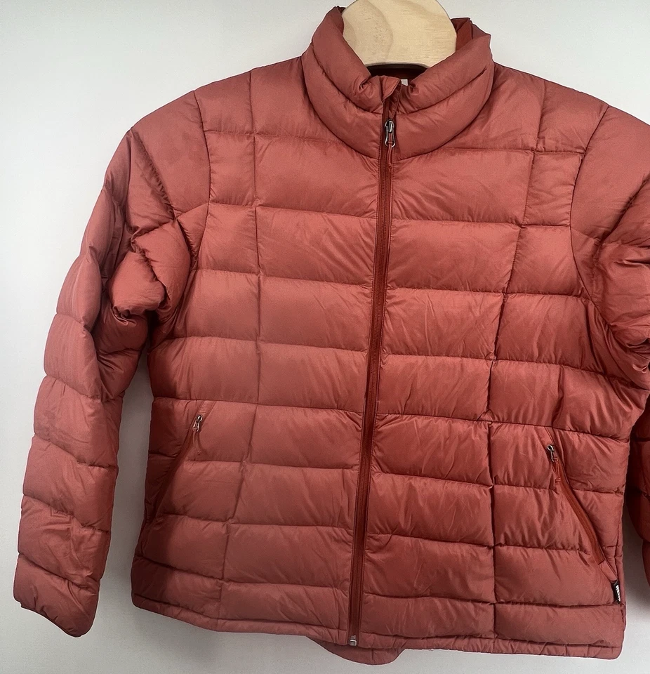 Chaqueta de plumón REI Co-Op 650 2.0 para mujer XXL roja oxidada naranja cremallera completa acolchada Foto 3 de 4