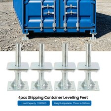 4 Pcs Versand Container Nivellierung F&uuml;&szlig;e 12000KG H&ouml;henverstellbar 75mm - 260mm