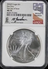2024-P Silver Eagle NGC MS70 Guadioso Signed Star Privy First Day of Issue