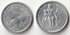 1949 New Caledonia 50 centimes coin #1