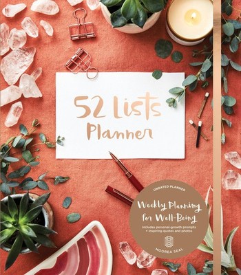 52 Lists Planner Undated 12-month Monthly/Weekly Spiralbound Planner with Po...