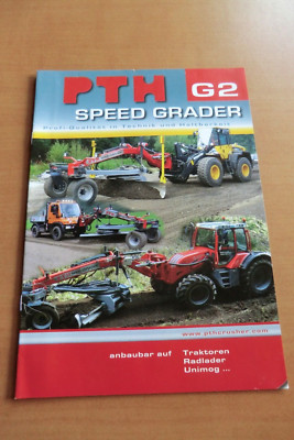 Brochure PTH Holzer Speed Grader G2 for mounting on tractors wheel loader Unimog...