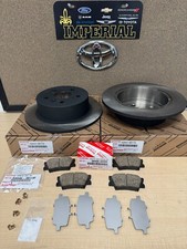 2007-2012 LEXUS ES350 GENUINE OEM NEW REAR BRAKE ROTORS, TCMC PADS & OEM SHIMS