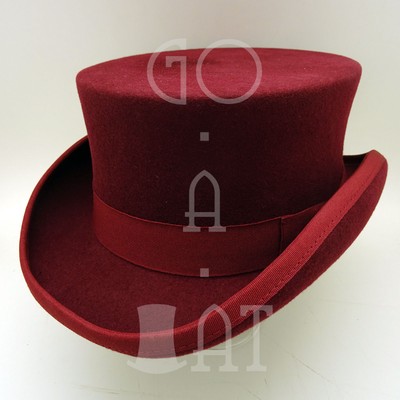 burgundy top hat