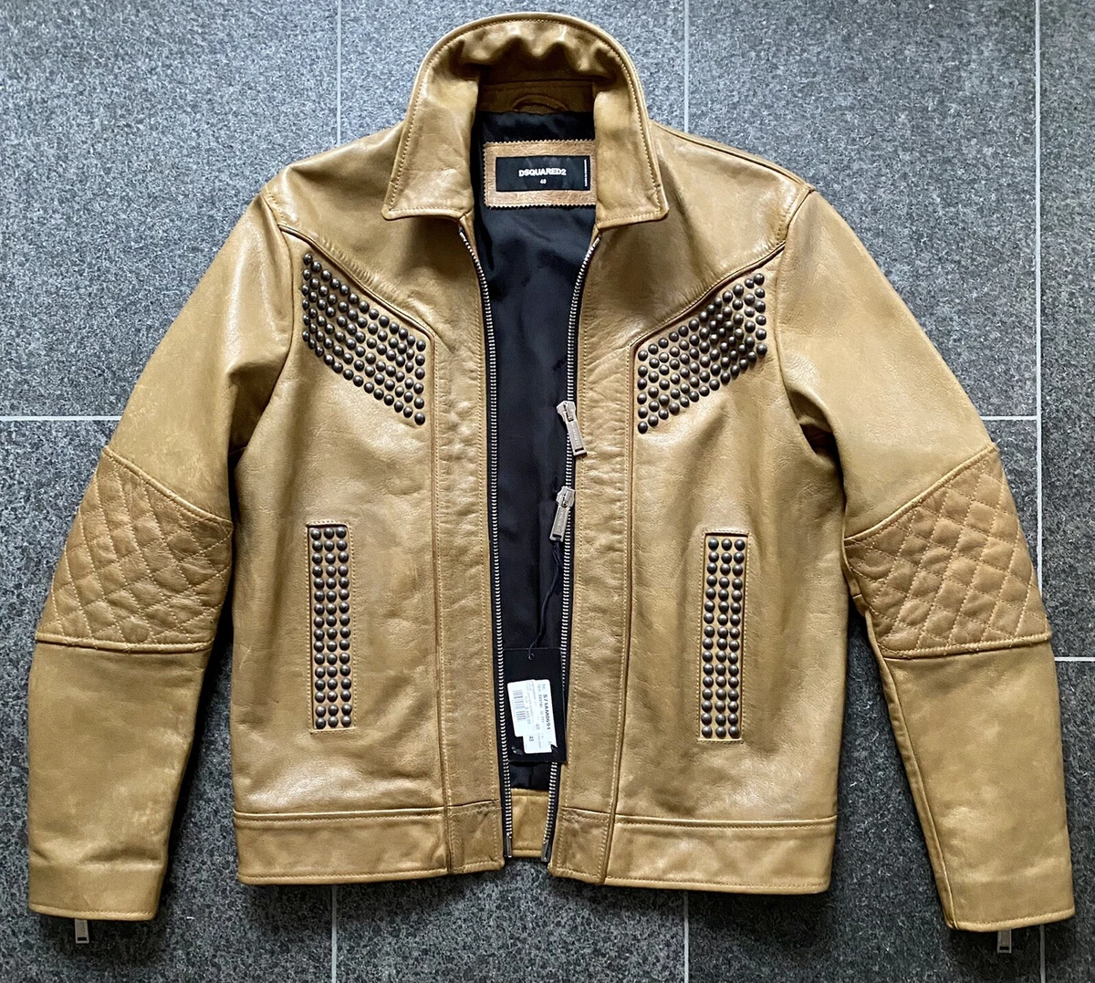 Dsquared2 men's deals leather jacket