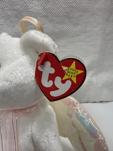 Ty Beanie Babies Halo The Angel Bear Beanbag Plush Stuffed Animal Toy - Picture 3 of 10