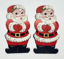 VTG Cardboard Santa Claus 9" Christmas Decor Holiday Die Cut Display See's 1950s