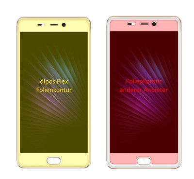 2x Schutzfolie für Leagoo T5 inkl. Rundung Flex Folie dipos Display Schutz