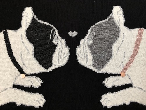 Ted Baker ‘Rameen’ Embellished French Bulldog Jumper Black Size 0 UK 6 New - Picture 2 of 4