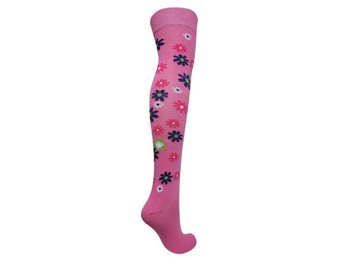Mysocks Damen Overknee Blume Design Socken - Picture 5 of 17