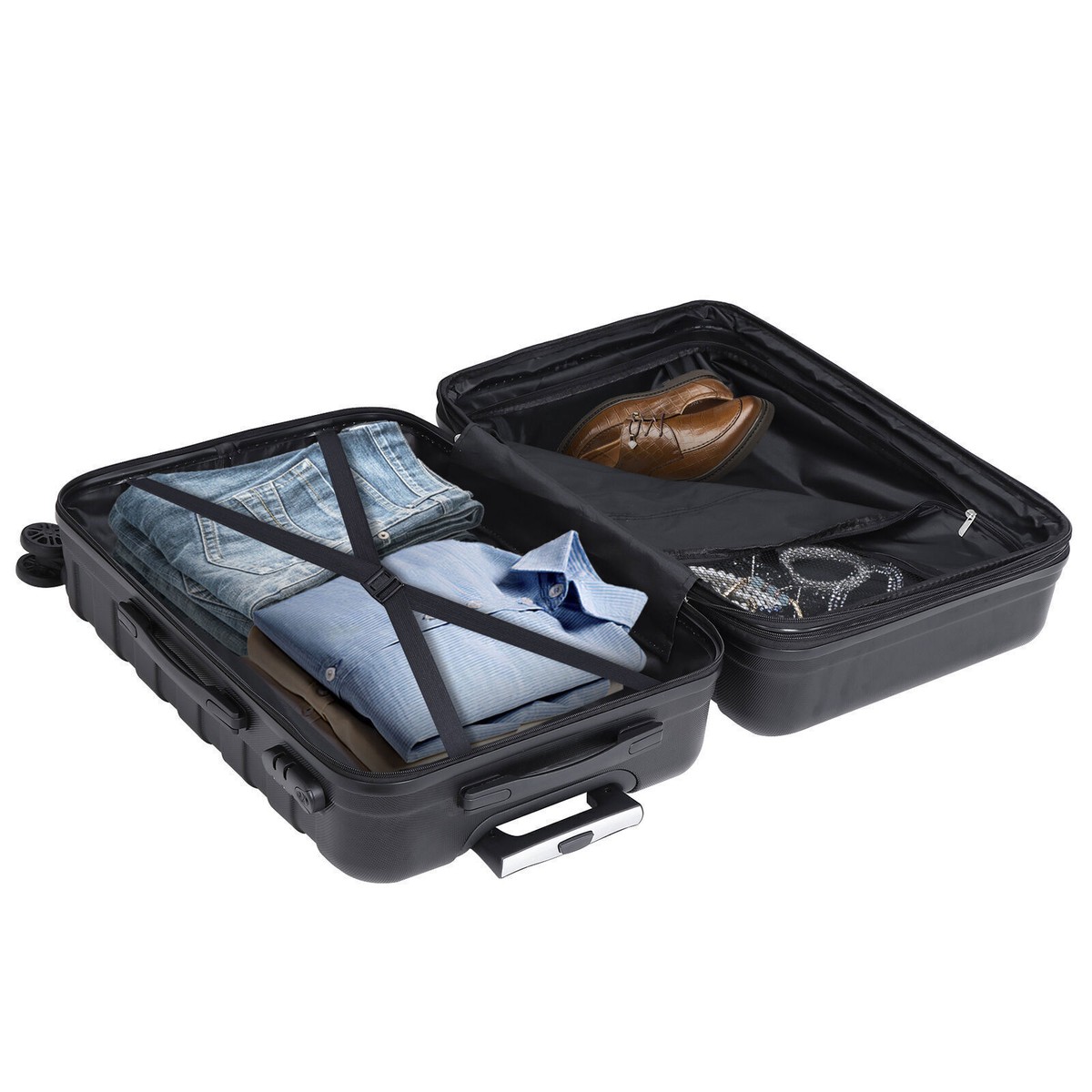 Luggage Set 3 Piece Expandable Spinner Suitcase W