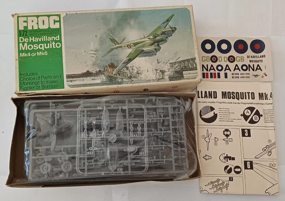 FROG, De Havilland Mosquito Mk4 o Mk6. Mint boxed, Scala 1/72. Raro - Immagine 2 di 2