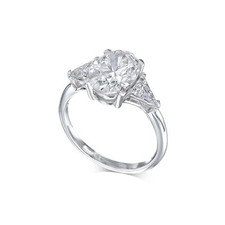 Diamond Engagement Ring VVS2 E 4.50 Ct Lab-created 14k White Gold IGI Best Price