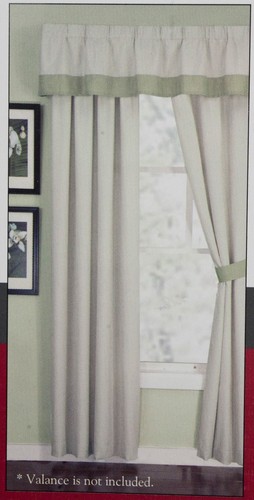 JCP Presidio Square Meadowland Rod Pocket 4 Piece Panel Pair - 42" x 84" Green - Picture 5 of 5