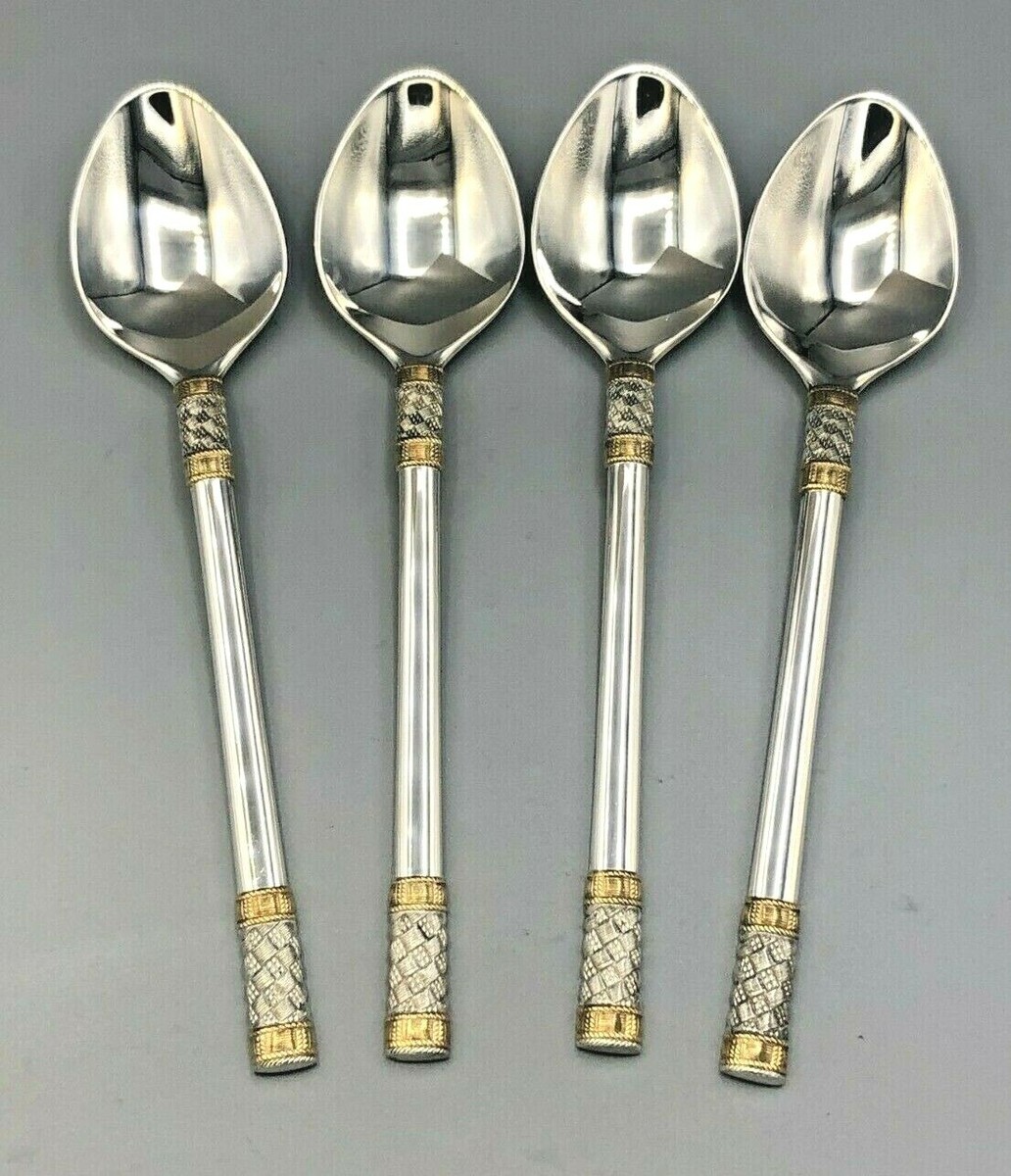 Golden Aegean Weave by Wallace Sterling Silver set of Soup Spoons