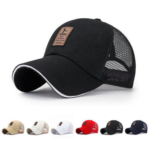 Plain Trucker Hat Mesh Back Fashion Baseball Cap Solid Visor Blank Caps Hats ⓧ