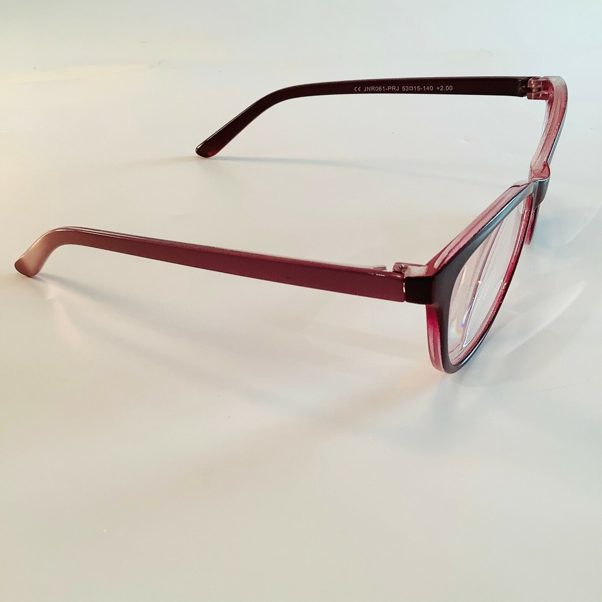 JONES New York Reading Glasses Dark Burgundy Face Mauve Legs 