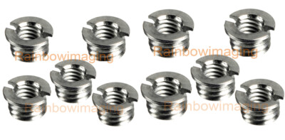 (10 Pcs) Stainless Steel 3/8''-16 to 1/4''-20 Convert Screw Adapter for Tripod