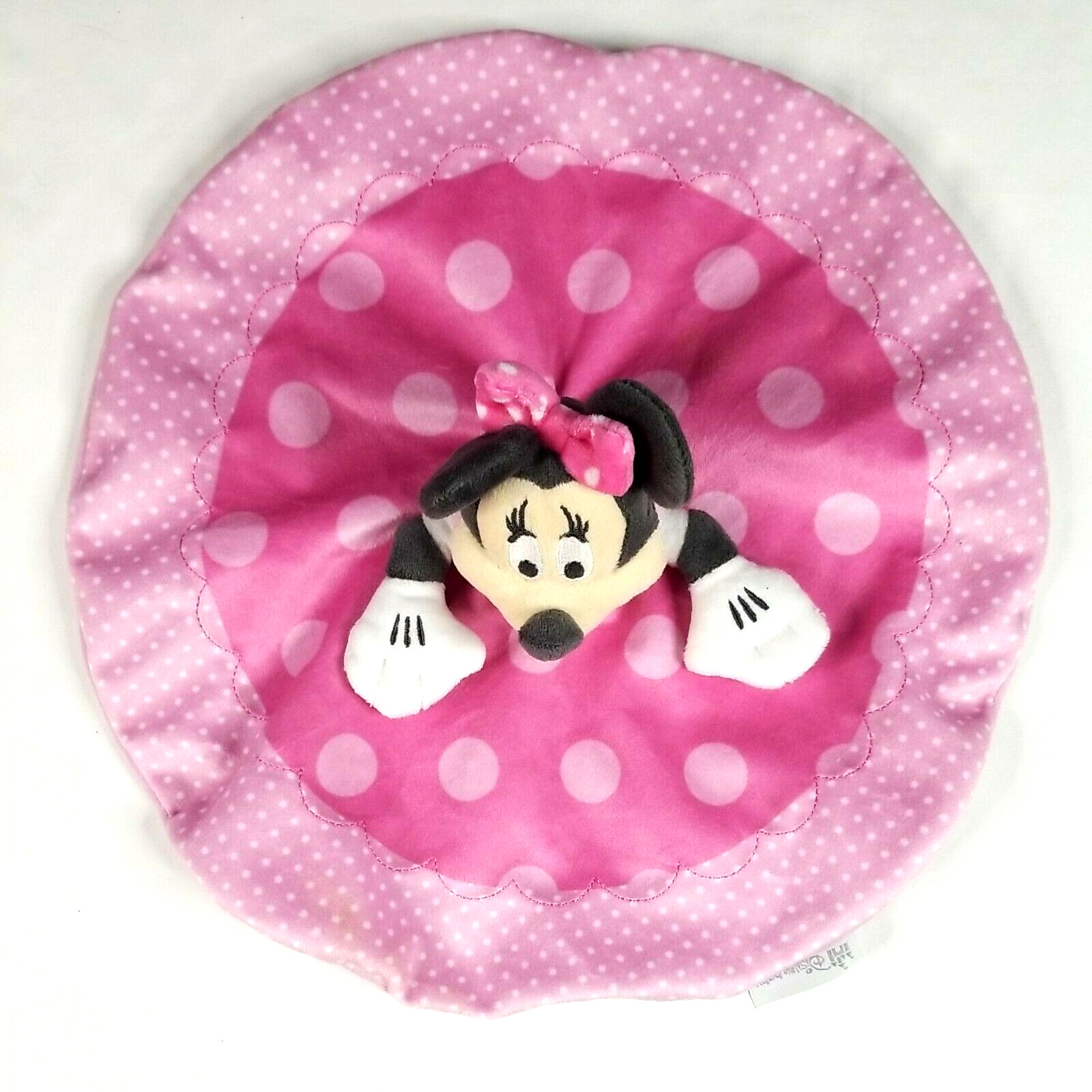 Disney Baby MINNIE MOUSE 12" Round Security Blanket Lovey Pink - Disney Store