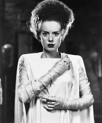 bride of frankenstein black dress Bride & Frankenstein Skater Dress