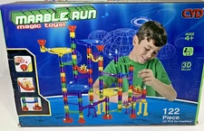 MARBLE RUN U-BUILD IT MARBLE RACE TRACK MAZE 122 PCS  W/ 32 MARBLES SEALED BNIB