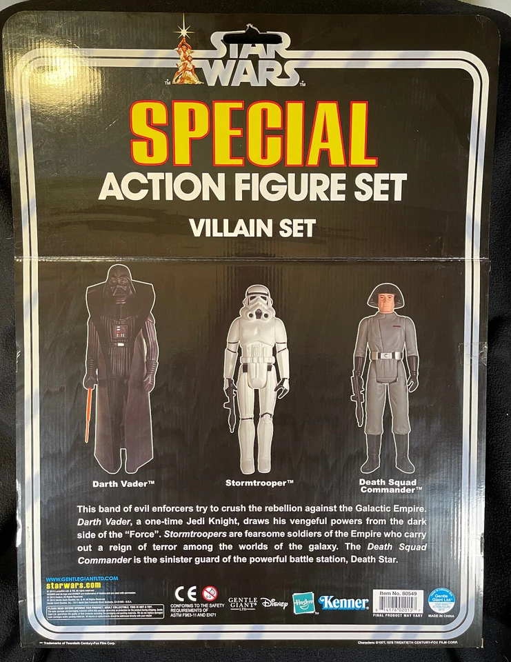 RARO Gentle Giant Jumbo 12" Star Wars Villain JUEGO DE FIGURAS DE ACCIÓN ESPECIAL SIN USAR, EN CAJA Foto 2 de 4