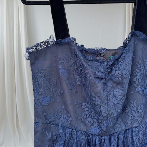 Alexa Chung Womens Sleeveless Blue Lace Midi Dress Size UK 14 US 10 Fairycore - Picture 4 of 13