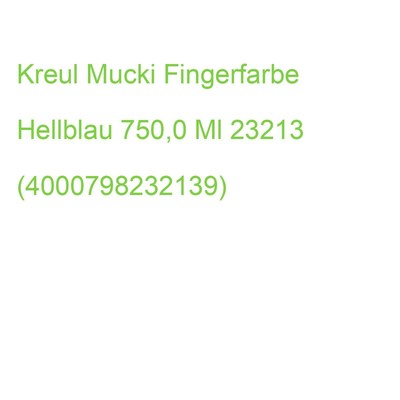 Kreul Mucki Fingerfarbe Hellblau 750,0 Ml 23213 (4000798232139)