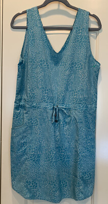 kyodan dress with built in shorts KYODAN Outdoor Womens S Built-in Shorts Dress Animal Print Turquoise VEUC! *