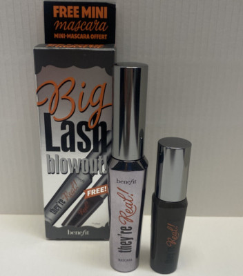 Benefit Big Lash Blowout! Black Volumizing Mascara Full Size + Mini Size NIB