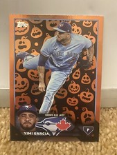2023 Topps Update Orange Black Pumpkins Jack O Lantern Yimi Garcia US235 Marlins