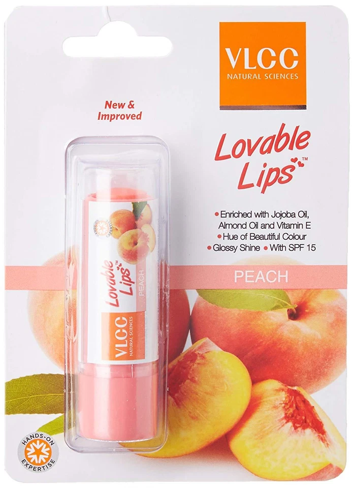 VLCC Lovable Lips hidrata y suaviza tus labios 4,5 g melocotón/rosa con FPS15 Foto 3 de 4