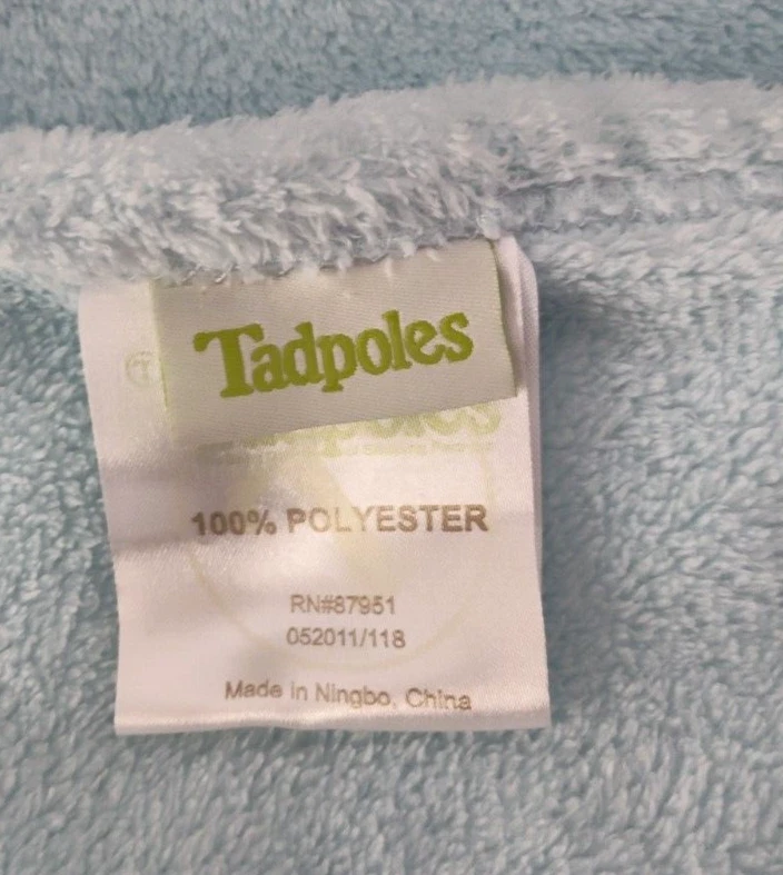 Renacuajos My Little Slugger Béisbol Azul Bebé Manta Suave Vellón Lovey Boy Foto 3 de 3