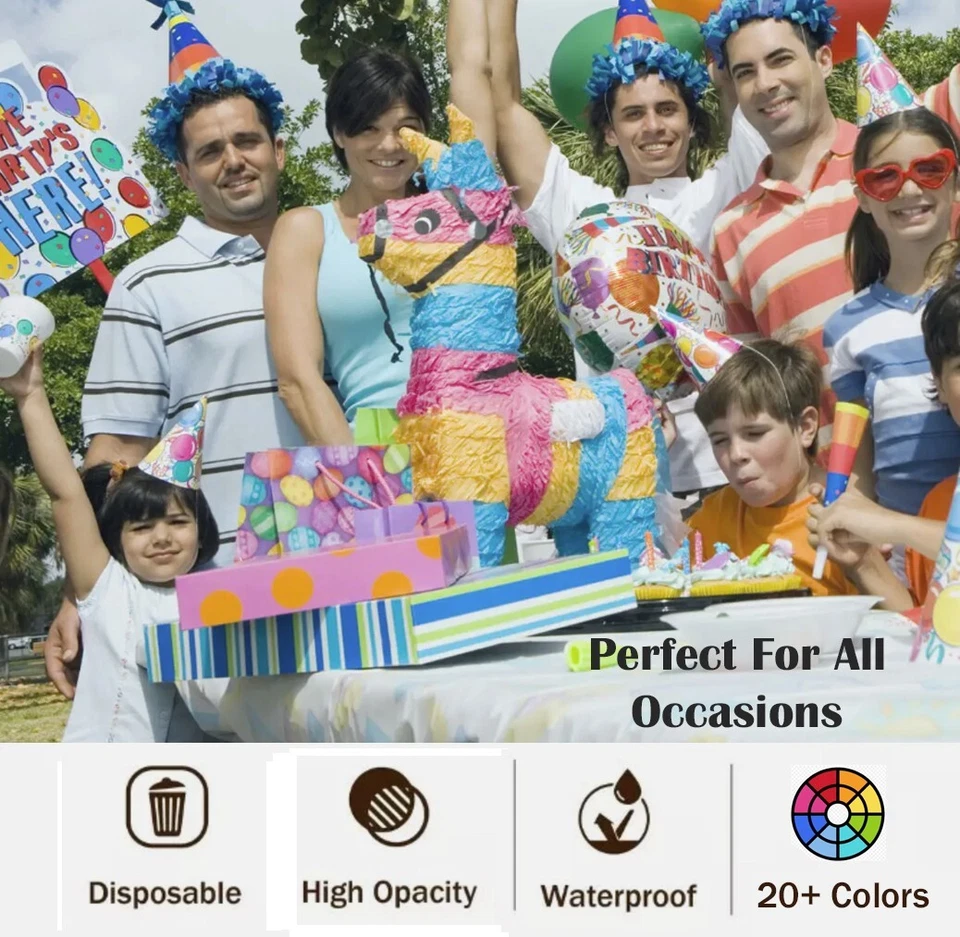 12 Pack Plastic Rectangle Tablecloth Disposable Round Plastic table cover - Image 2 of 2