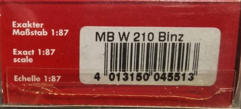 HERPA 045513 Mercedes Benz W 210 Binz Ambulanza "CINZ - AMBULANCE" - scala H0 - Immagine 2 di 4