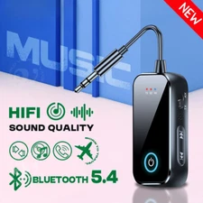 Bluetooth 5.4 AUX Receiver Transmitter 3.5MM With Mic HiFi Stereo Music Wireless