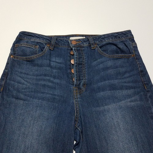 Tgla Jeans Damen Gr. 30 Blau Denim High-Rise Bündchen Straight-Leg Baumwolle Stretch - Bild 2 von 16