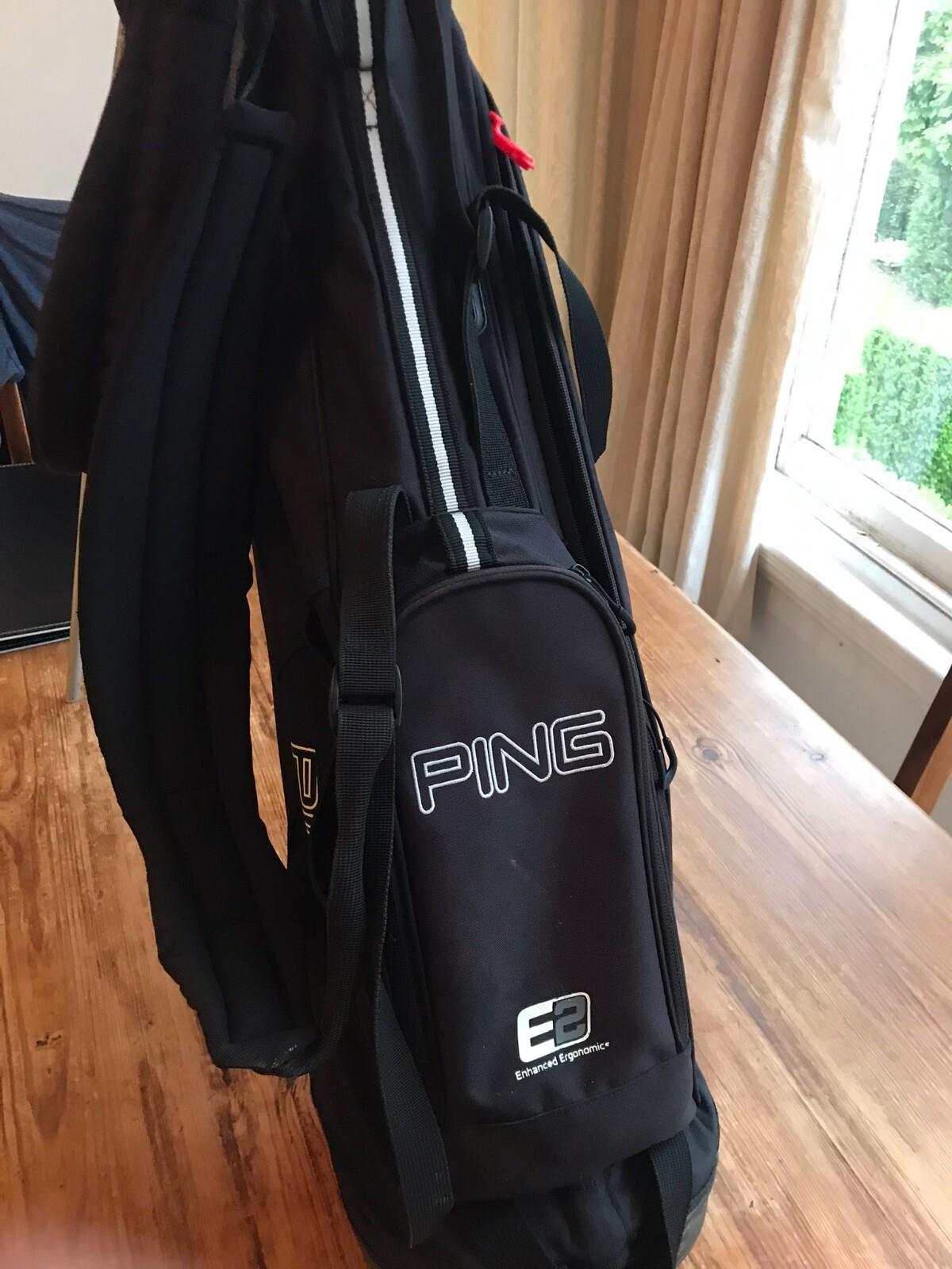 Ping E2 Golf Bag Black Super light + rain hood eBay