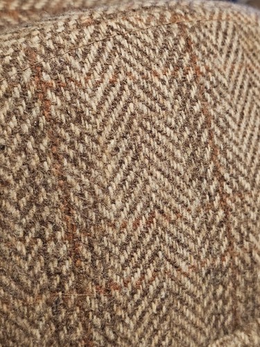 Vintage Newport Wool Blend Herringbone Fedora L Classic Stylish Old World - Picture 8 of 10