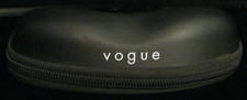 VOGUE EYEGLASSES BLACK SEMI HARD ZIPPER CASE SUNGLASSES WITH NEW CLEANING CLOTH